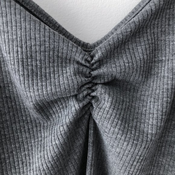 NWOT Ribbed Strappy Cami - Grey - Picture 5 of 7